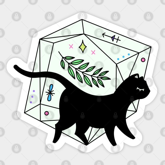 Cosmic Cat Crystal 2 Sticker by machmigo